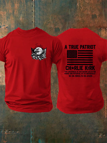 Men's A True Patriot Print short-sleeved T-shirt