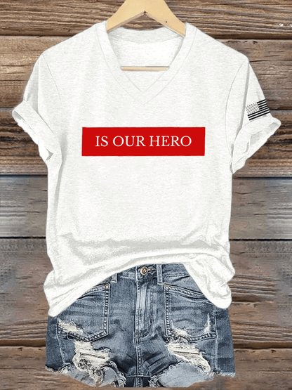 Women's Hot Spot Print V-Neck T-Shirt