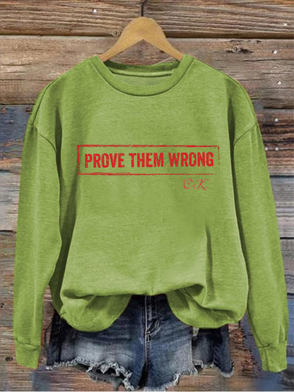 Women'S Casual Letter Print Long-Sleeved Sweatshirt