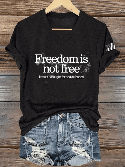 Women's Hot Spot Print V-Neck T-Shirt