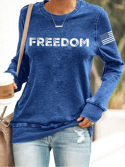 Women's Freedom  Print Sweatshirt