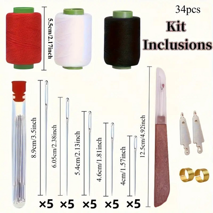 🎄Christmas-Sale 49%Off❤34PCS Big Eye Steel Needles Set