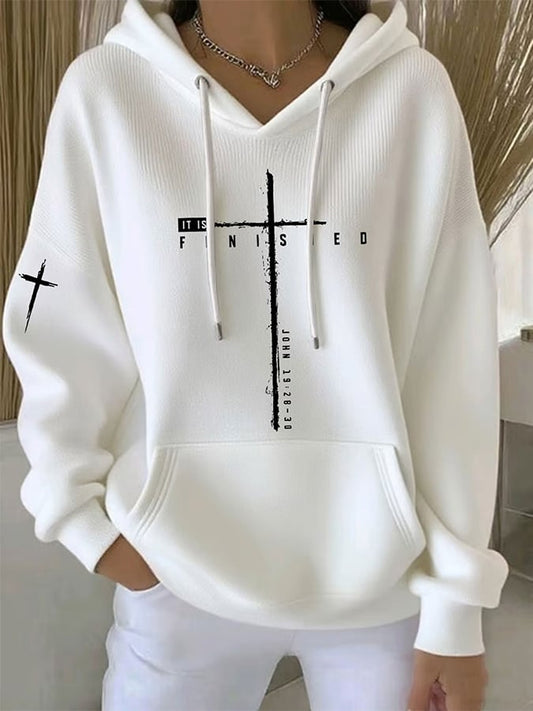 Women's It Is Finished Print Casual Sweatshirt