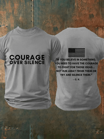 Men's FREEDOM Print short-sleeved T-shirt